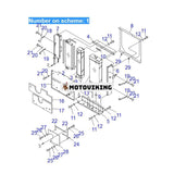 För Komatsu hjullastare WA200-5 WA250-5 Vattentank Kylarkärna ASS'Y 418-03-31113