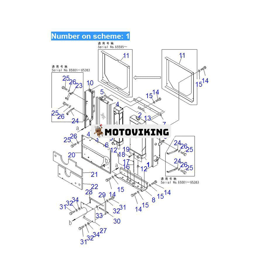 För Komatsu hjullastare WA200-5 WA250-5 WA270-5 Vattentank Kylarkärna ASS'Y 418-03-31112