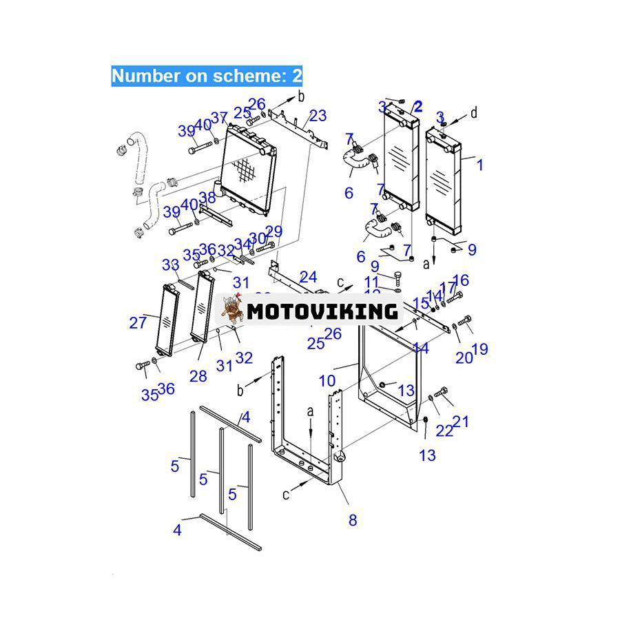 För Komatsu hjullastare WA450-6 WA470-6 WA480-6 Vattentank Kylarkärna ASS'Y 421-03-44120 Höger